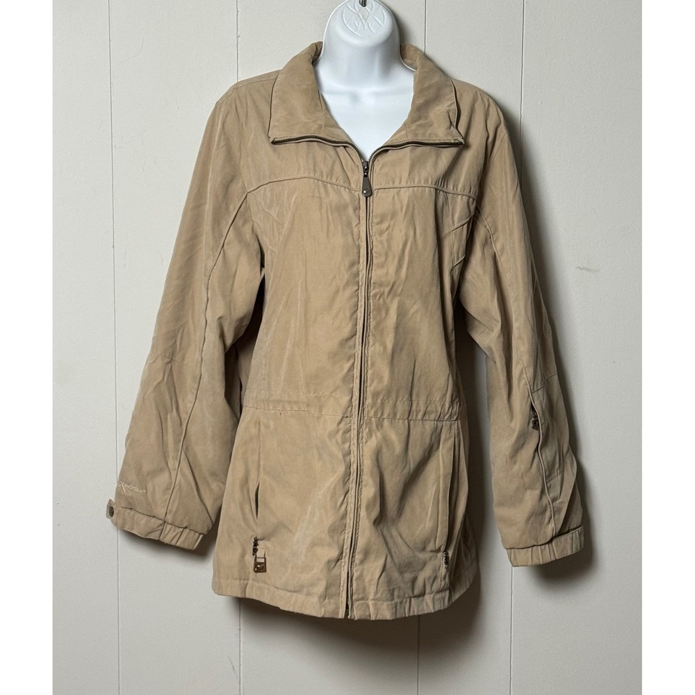 ZeroXposur Women's Tan Khaki Full Zip Lightweight Jacket Coat Size Large